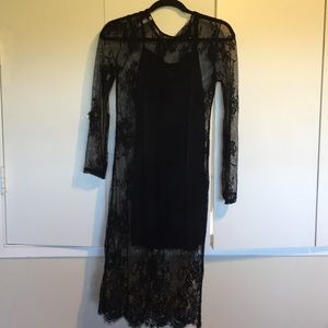 Xhilaration Dresses - Black lace dress with black slip Xhilaration Dresses - Black lace dress with black slip